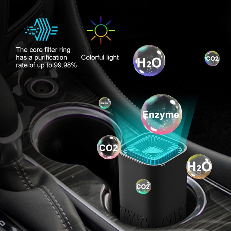 Car Air Purifier Portable Negative Ion Generator Remove Formaldehyde Dust Smoke Air Freshen Washer For Home Car