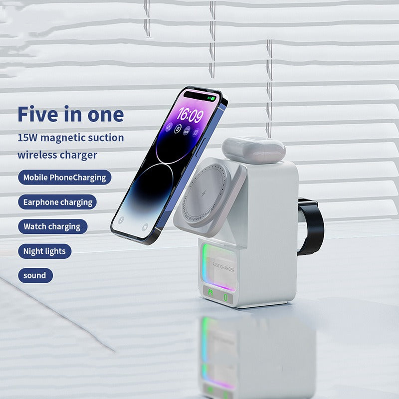Bluetooth Speaker 5-in-1 Wireless Charger
