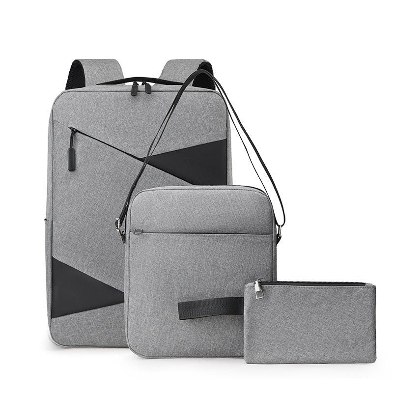 New Business Commute Business Trip Computer Backpacak Men's Three-piece Set