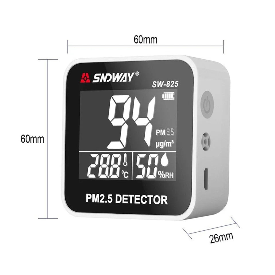 Digital Air Quality Monitor Laser PM2.5 Detector Tester Gas MonitorGas AnalyzerTemperature Humidity Meter Diagnostic Tool